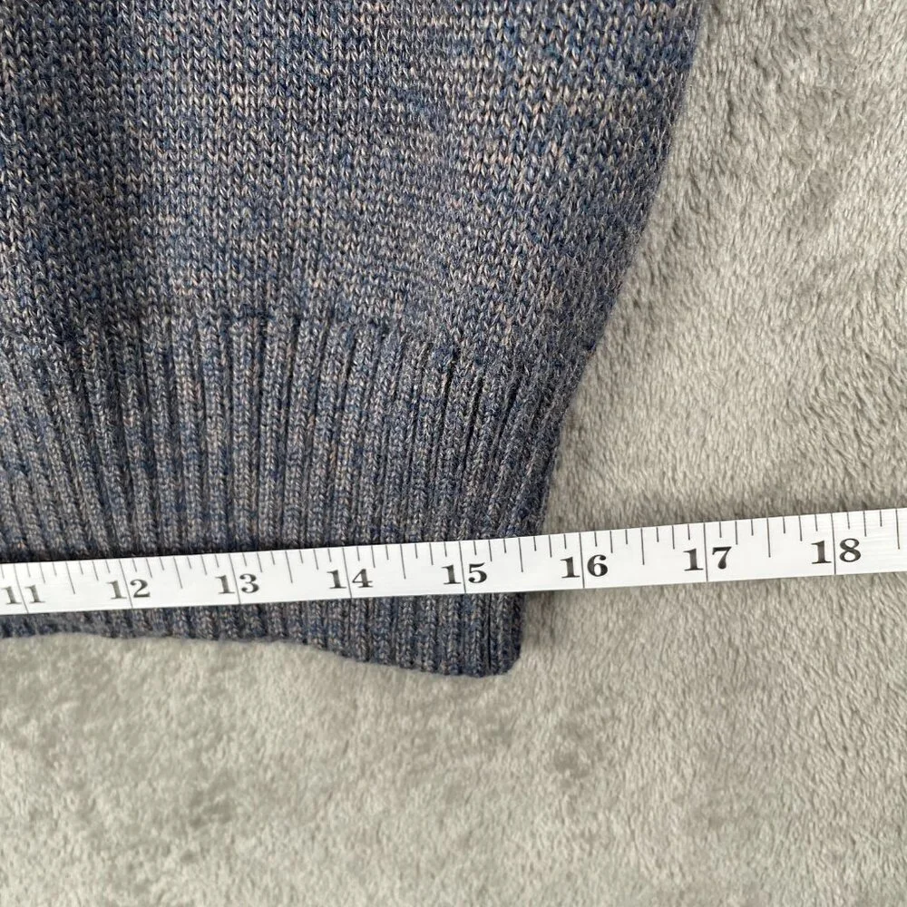 Banana Republic Men’s Large Gray Wool Blend Quarter Snap Sweater Pullover NWT